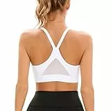 Sport-BH für Damen, Y-Cross-Back, gepolsterter Träger-Sport-BH, mittelstarker Halt, Workout-Yoga-BH mit abnehmbaren Körbchen