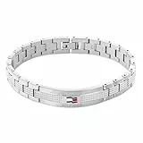Tommy Hilfiger Jewelry Gliederarmband für Herren aus Edelstahl - Erhältlich aus Schwarz oder Silber