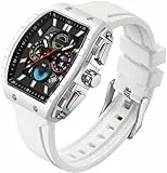 findtime Armbanduhr Herren Chronograph Groß Sportlich Quadratische Uhr Herren Militär Herrenuhr Analog Quarzuhr Datum Luxus Sportuhr für Männer Leuchtzifferblatt Designer Uhren