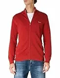 GANT Herren Cotton Pique Zip Cardigan Strickjacke, Iron RED, XX-Large