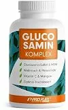 Glucosamin Komplex 180 Kapseln - innovative 10-in-1 Formel mit Glucosamin, MSM (Methylsulfonylmethan), Teufelskralle, Ingwer, Pinienrinde, Mangan & Vitamin C - laborgeprüft mit Zertifikat - 100% vegan