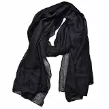 Outrip Damen Baumwollschals Damen Leichter Weicher Modeschal Hals Fester Wickelschal (ZBirdPink)
