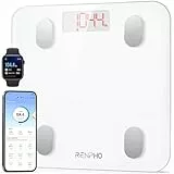RENPHO Personenwaage Digital, Bluetooth Körperfettwaage mit Hochpräzisions-Sensoren, Smart Waage mit Körperfett und Muskelmasse 180 kg/400 lbs