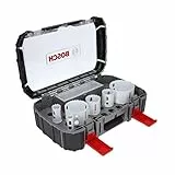 Bosch Professional 9 tlg. Lochsäge Progressor for Wood & Metal Set Elektriker (für Holz und Metall, Ø 19-83 mm, Zubehör Bohrmaschine)