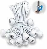 TaoTazon Spanngummis mit Kugel 50 Stück, Planenspanner mit Kugel 15cm, Gummispanner Zeltgummis Expanderschlingen Gummischlaufen für Planen Zelt Banner Netz Pavillions