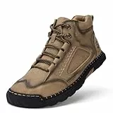 puruismate Herren Freizeitschuhe Leder – Bequeme Leichte Halbschuhe mit Schnürung, rutschfeste Mocassin Business Schuhe für Büro, Autofahren und Alltag Größe 48