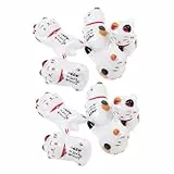 Cabilock 10 Stück essstäbchenhalter chinesisches essstäbchen ablagen Keramik -Essstäbchen ruhen Stäbchenhalter Löffelhalter und Stäbchenruhe japanische essstäbchenablage White