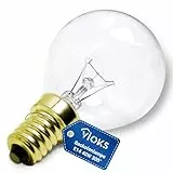 VIOKS Glühbirne E14 40W 230V 300°C 45mmØ 77mm für Neff Bosch Siemens Backofen Kühlschrank Mikrowelle - Backofenlampe E14 Glühbirne & Lampe Dunstabzugshaube - Zubehör für Elektro-Großgeräte