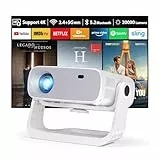 Wielio 2025 Neuer Smart Beamer,Integrierte Apps,Android 11,Native 1080P mit 4K Unterstützung,Trapezkorrektur,WiFi 6&Bluetooth 5.2,20000 Lumens,Heimkino Beamer Kompatibel mit iOS/Android/PS5