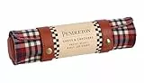Chronicle Books Pendleton Red Black Check Pattern Chess & Checkers: Travel-Ready Roll-Up Game