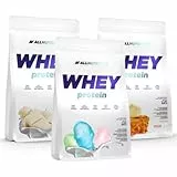 ALLNUTRITION WPC Whey Protein Pulver mit Aminosäuren - Eiweiss Protein Pulver - Fettarmes Proteinpulver Isolate für Muskelaufbau und Erholung nach dem Fitness - 908g - Almond