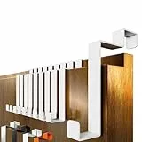 4smile Türhaken Innenseite, 10 Stück - Weiße Türhaken zum Einhängen, Kleiderhaken Tür für Jacken und Handtücher - Belastbare Türgarderobe Rückseite, hochwertige Handtuchhalter Tür Innen