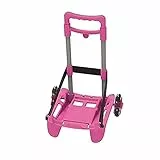 SJ GANG STYLE JAM GANG Schultrolley für Kinder; Trolley für Schulranzen und Rucksäcke von Seven & SJ, Einfach zum Ziehen für Mädchen und Jungen, pink