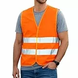 First Aid Only Warnweste Orange | Sicherheitsweste für Auto & Fahrrad nach EN ISO 20471:2013 | Reflektierende Weste für Erwachsene, Einheitsgröße, geprüft und Zertifiziert, waschbar | P-91912 00