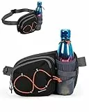 Sportsnew Bauchtasche mit Flaschenhalter 2L, Leichte Hüfttasche Wasserabweisend Damen und Herren, Atmungsaktiv Sport Hüfttasche für Radfahren Camping Klettern Reisen Wandern Joggen Hundetraining