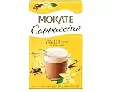 MOKATE - Cappuccino Vanille - Cremiger Instant-Kaffee mit Milchschaum & Sanfter Vanillenote, Aromatisch & Vollmundig - Schnelle Zubereitung Einfach mit Heißem Wasser Aufgießen - 160g