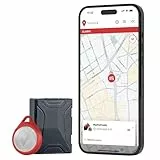 Trackting ONE – Anti-Diebstahl GPS Gerät für Auto & Motorrad | GPS Tracker für Autos, Motorräder, Fahrzeuge | integrierte SIM (4G/2G) – ABO erforderlich | Keine Verkabelung, Lange Batterielaufzeit