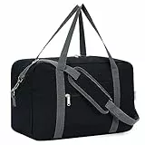 Narwey für Ryanair Handgepäck 40x20x25 Faltbare Reisetasche Handgepäck Tasche Flugzeug Weekender Reisetaschen Sporttasche 20L (Schwarz)