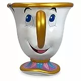 Disney Store Offizielle Tasse Chip, Die Schöne und das Biest, 444 ml, wie die Figur geformte Tasse aus Steingut mit goldenen Akzenten und glänzender Glasur