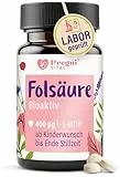 PregniVital Folsäure 400µg - L-5-MTHF Folsäure Kinderwunsch und Schwangerschaft* - hochdosiert, optimal bioverfügbar - 120 Tabletten