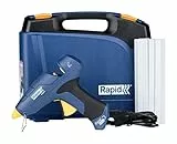 Rapid CG270 Heißklebepistole mit abnehmbarem Kabel - Set mit 10 Klebesticks und Koffer - für DIY, Basteln, Reparaturen; 400 g/h Kleberfluss - für 12 mm Klebesticks