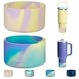 WK IEASON 2 Stück Tumbler Bottom Protector Flask Silikonmanschette für Stanley Quencher adventure 40oz & Stanley IceFlow 20oz 30oz und kompatibel mit Hydro Flask 12oz 21oz 24oz