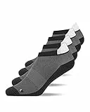 Snocks Kurze Laufsocken für Damen und Herren 4 Paar - Rutschfeste und Atmungsaktive Sportsocken - Running Socks ideal für den Sport - Gr. 43-46 - Farbe Hellgrau