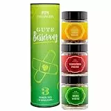 Hallingers Gute Besserung - 3 Sorten Tee Geschenkset, lose und vegan in Schraubgläsern, Teesortiment als Geschenk (Set) - Geschenkideen Weihnachten & Geschenke Adventskalender | Geburtstag Glückwunsch