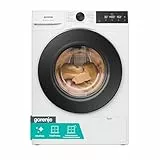 Gorenje WGAM484A Waschmaschine mit Dampffunktion /8 KG /1400 U-Min/ConnectLife /15 Programme/UltraClean/AquaStop/SteamTech/Inverter PowerDrive /30% besser als Energieeffizienzklasse A/Weiß
