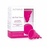 INTIMINA Lily Cup Compact Größe B – Zusammenklappbare Menstruationstasse mit kompaktem Flachfaltdesign, wiederverwendbarer Menstruationsschutz für überall, Menstrual Cup