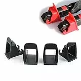 Amacoam Autositze Einführhilfen, 4 Stücke Unviersal Befestigungssysteme für Autositze Kindersitzhalterung Befestigungssatz Kindersitz Rückhalteanker für ISOFIX-Gürtelverbinder (Schwarz)