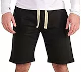 Gennadi Hoppe Herren Shorts Männer Gym Bermuda Kurze Hose Sporthose Jungen Sommer Sportshorts Freizeithose Baumwolle weich bequem leicht lässig luftig modern sportlich praktisch schwarz H8192 L