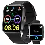 Smartwatch Herren Damen mit Telefonfunktion Alexa, 1,85' HD AMOLED-Display Smart Watch, 110+ Sportmodi Fitnessuhr mit Herzfrequenz/Schlaf/SpO2/Schrittzähler, 3ATM Wasserdicht Sportuhr für iOS Android