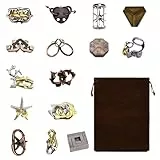 Moorstdel 15pcs klassisches Metall -Lock -Puzzle,Metallpuzzle Metallknobellei Geduldsspiele IQ Spiele Geduldspiel,Metal Puzzle Geschicklichkeitsspiel Spielzeug Geschenk Set für Erwachsene Jugendliche