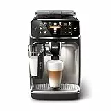 Philips Serie 5400 Kaffeevollautomat - LatteGo, 12 Getränke, Milchaufschäumer, Touchscreen, 4 Profile, Chrom-Finish (EP5447/90)