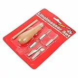 HOODANCOS Haushalts Farbspatel und Maler Cutter Satz mit Abnehmbarem Kopf Holzgriff für Ölmalerei Tonarbeiten und Selbstgemacht Schnitzmesser