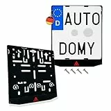 Autodomy Kennzeichenhalter Motorrad 180x200 | Motorrad Kennzeichenhalter Gültig für Alle Motorräder Inklusive 4 Schrauben | Nummernschildhalterung Motorraeder ist UV Beständig & Waschanlagenfest