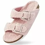 Harvest Land Damen Flauschige Sandalen Weiche Wärme Pantoffeln Kunstpelz Open Toe Latschen Mit Verstellbaren Schnallen Fur Slides Rutschfeste Lndoor Outdoor Slipper Modischen. Pink 41