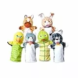 Melissa & Doug Tierfreunde-Handpuppen, 6er-Set (Katze, Hund, Pferd, Papagei, Schildkröte, Hase, Pferd)