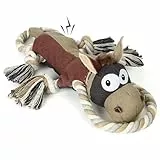 IOKHEIRA Hundespielzeug große Hunde -Plüsch Quietschend Apportierspiel Ziehspiel - Squeak Toys for Dogs (Brown, Donkey)