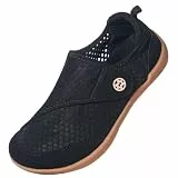 Sisttke Diabetiker Hausschuhe Herren Damen Extra Weit Sommer Atmungsaktive Ultraleicht Klettverschluss Slippers Bequeme Walkingschuhe Gesundheitsschuhe für Senioren