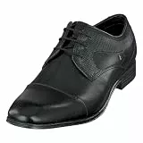 bugatti man Herren sportliche Schnürer, Männer Schnürhalbschuhe,lace-up Shoes,Schnuerschuhe,Schnuerer,straßenschuhe,Black (1000),45 EU/EU UK
