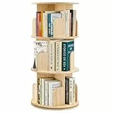 Youyijia 3-Stöckiges Drehbares Bücherregal 360° Frei Bücherregal Kinder Brehregal Düroregal Standregal Drehregal Büroregal Dekoregal für Wohnzimmer, Arbeitszimmer, Büro, als Raumteiler