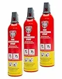 IWH - Feuerlöschspray 750 ml | Kompakter A+F Schaumlöscher ideal für Camping, Auto, Haus und Freizeit | Kleines Feuerlöschspray ideal auch für unterwegs | Inhalt: 3x750 ml; H: 315 mm