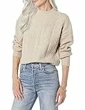 Amazon Essentials Damen Moderner Soft-Touch-Pullover Mit Rundhalsausschnitt (Erhältlich In Übergröße), Bräunen Heide, S