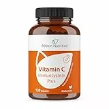 Vitamin C 500mg - Hochdosiert - 120 Kapseln 4 Monate Vorrat - Immunsystem stärken - Vegan Ohne Zusätze in Deutschland hergestellt - Rhein Nutrition