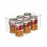 iDesign boîte de rangement à poignée, bac plastique extra-grand pour le placard ou le frigo, bac alimentaire sans couvercle, transparent, Durchsichtig