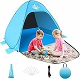 MAXDONE Strandmuschel Pop Up Strandzelt für 1-2 Personen, UV50+ Schutz Strandzelt für Familien Strand Garten Camping