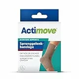 Actimove EVERYDAY SUPPORTS Sprunggelenkbandage - Slim Fit - bei degenerativen Erkrankungen und Überlastung - feste Kompression - für Knöchel - Beige, Large