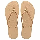 Havaianas – Slim Tube, elegante, bequeme und stilvolle Badelatschen, Riemen im Knotendesign, Damen, 39/40 EU,Gold